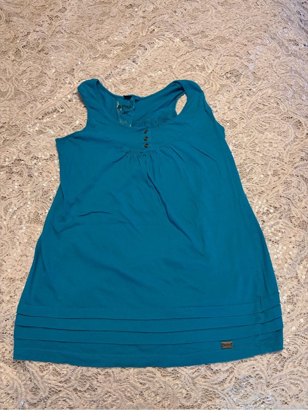 Buffalo David Bitton/Pre-loved Teal Scoop Neck Tank Size M/M